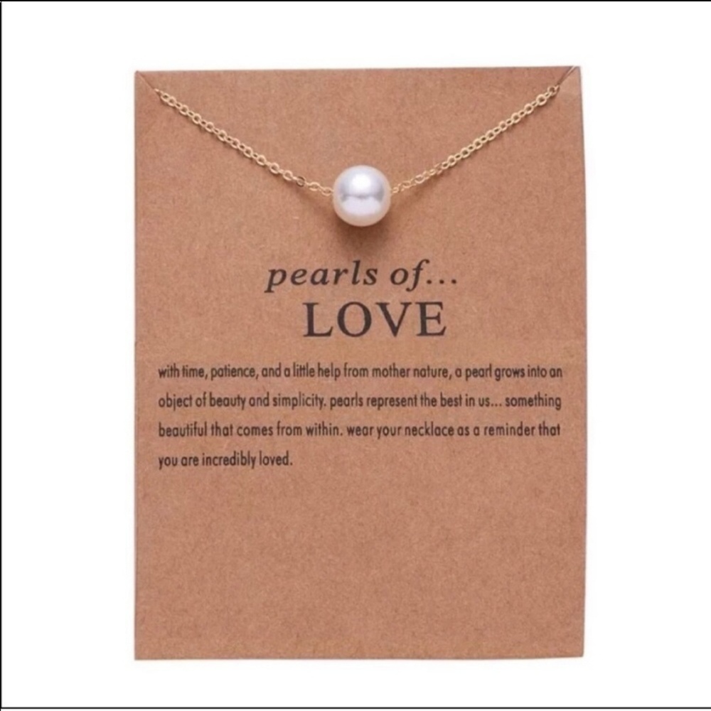 ❣❣  Pearl's of love sentiment necklace